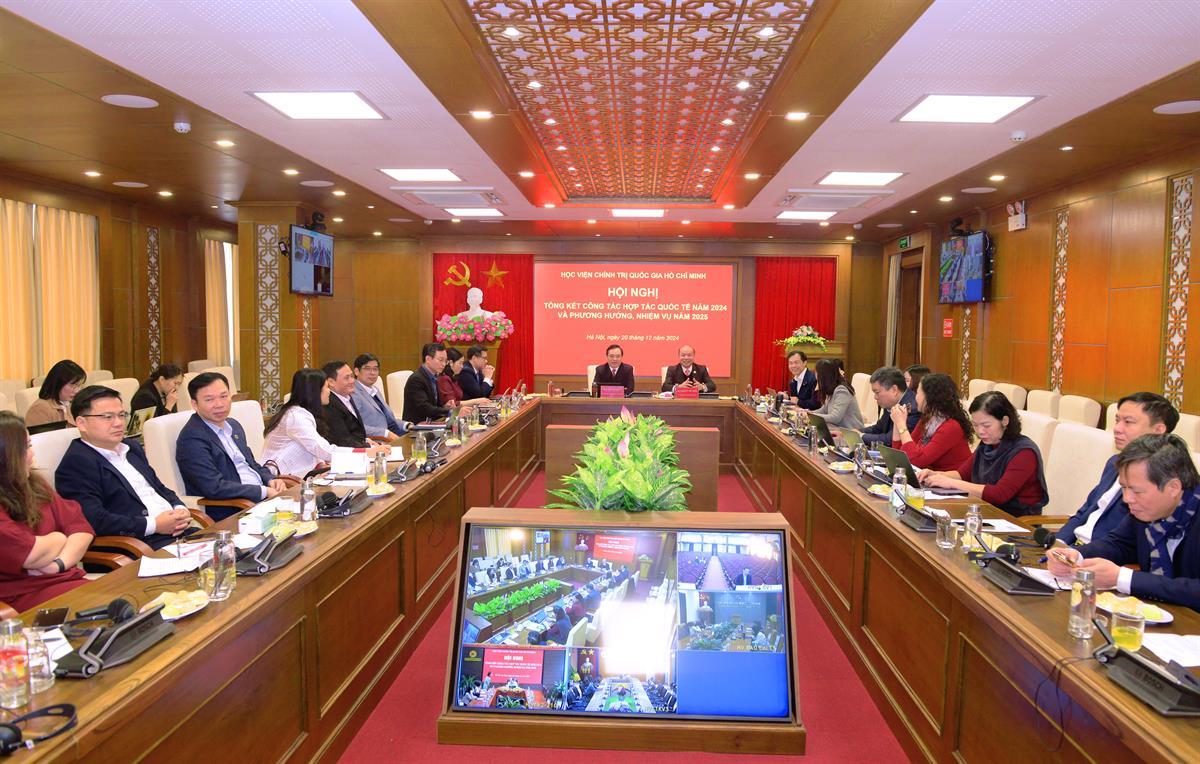 Học viện Chính trị quốc gia Hồ Chí Minh tổng kết công tác hợp tác quốc tế năm 2024, phương hướng nhiệm vụ năm 2025