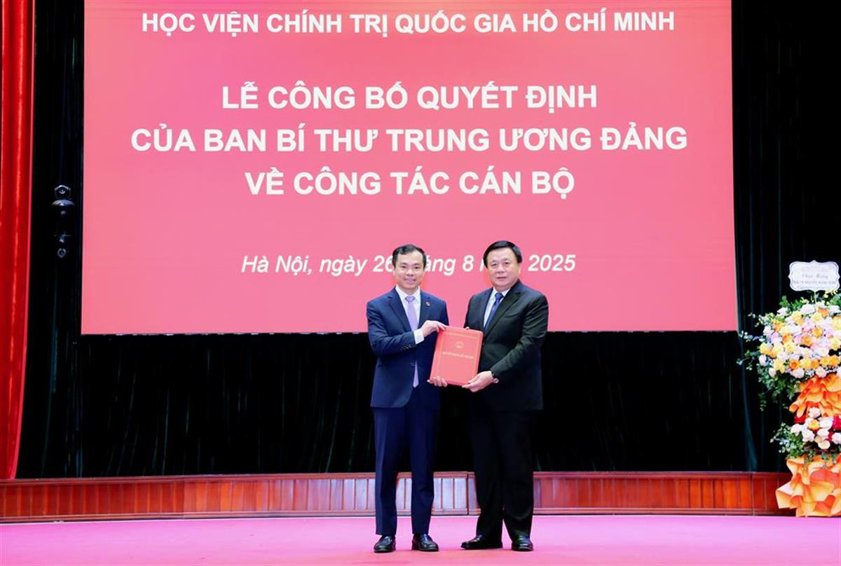 Lễ công bố quyết định bổ nhiệm chức danh Phó Giám đốc Học viện Chính trị quốc gia Hồ Chí Minh, Phó Chủ tịch Hội đồng Lý luận Trung ương