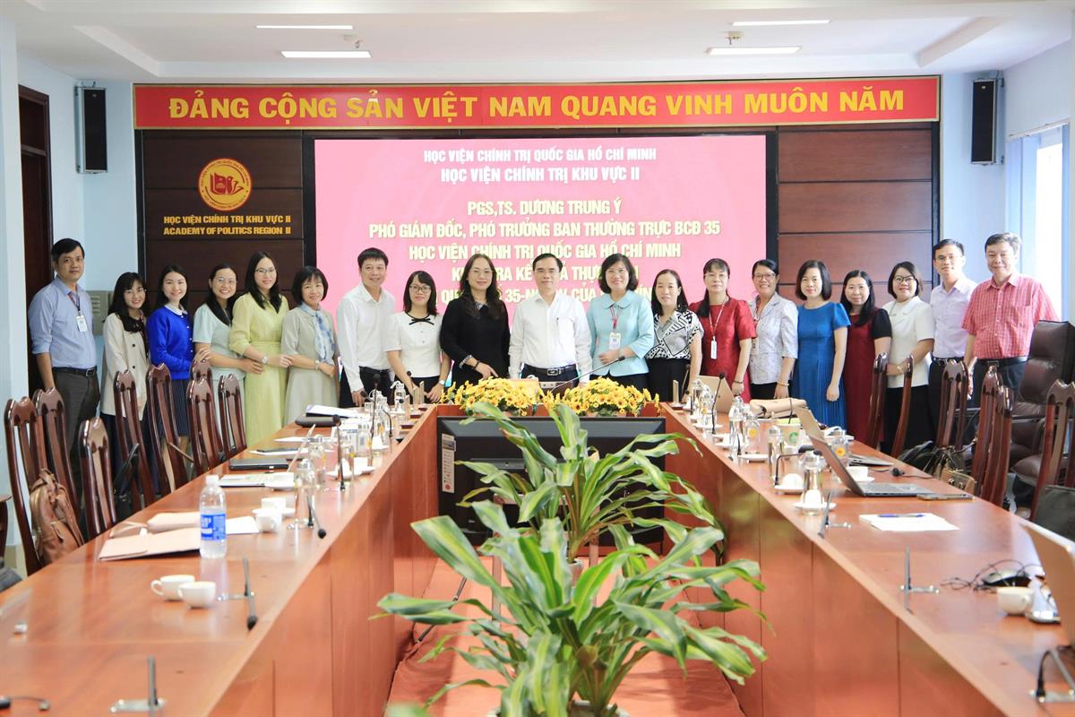 Học viện Chính trị khu vực II làm việc với Đoàn kiểm tra công tác thực hiện Nghị quyết số35-NQ-TW Học viện Chính trị quốc gia Hồ Chí Minh